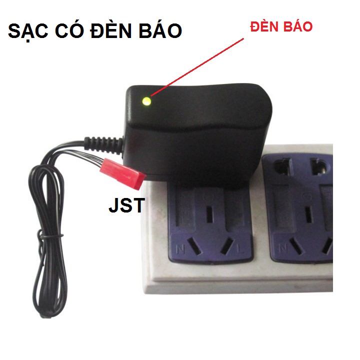 Sạc pin 3.7v cổng nối JST cho pin xe mô hình điều khiển từ xa