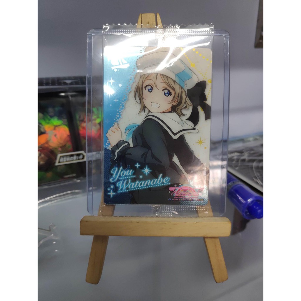 Thẻ bài sưu tầm bánh xốp Idol Love Live LL - Watanabe You - Tặng bọc bài nhựa bảo quản