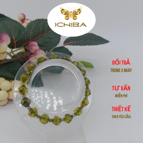 Vòng tay chuỗi hạt màu xanh lục chiều tà