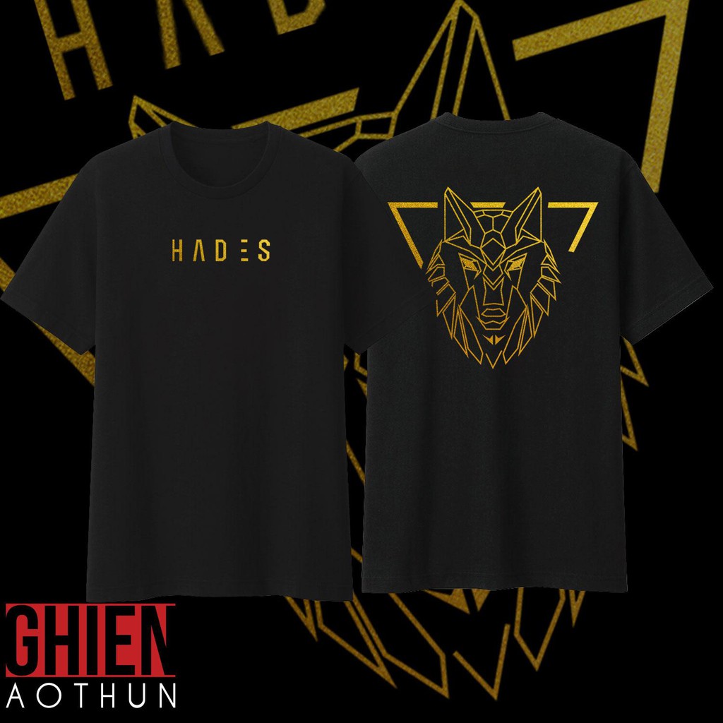 Áo Thun Hades Đầu Sói (Nhũ Vàng)
