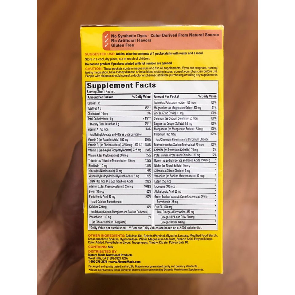 Thực Phẩm Điều Hòa Tiểu Đường Nature Made Daily Diabetes Health Pack