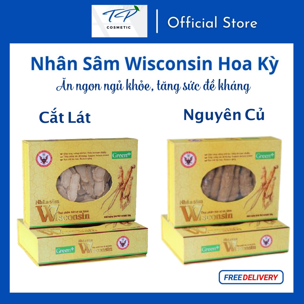 Nhân Sâm Wisconsin Hoa Kỳ (Sâm Mỹ) Cắt Lát: Bồi Bổ Sức Khỏe, Tăng Sức Đề Kháng, Điều Hòa Lipid Máu.