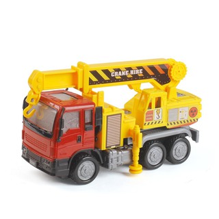Đồ Chơi Mô Hình Xe Cần Cẩu Đèn Pin Nhạc 3D Long Thủy Cho Bé