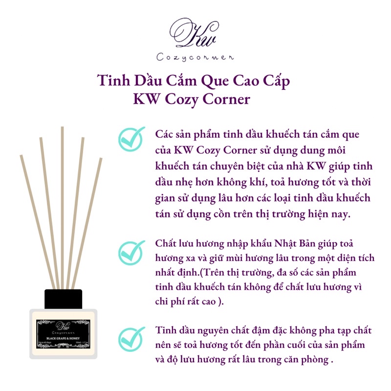 Tinh dầu khuếch tán cao cấp KW Cozy Corner Melody Bell