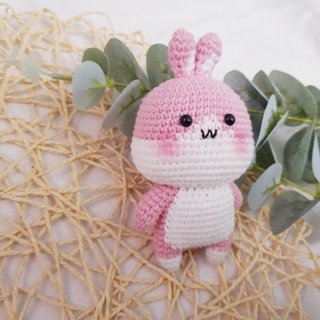 Móc khóa thỏ bánh bao bằng len móc amigurumi [THÚ BÔNG CAO CẤP_TOTTOCHAN]