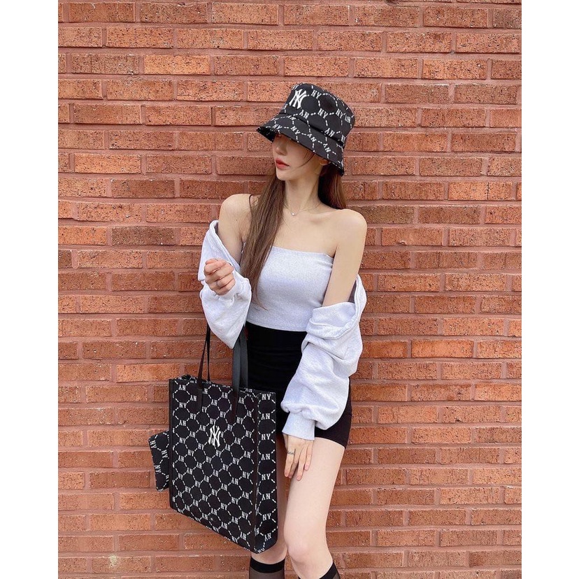 Bucket MLB diamond mono unisex nam nữ 2022 thời trang cứng cáp