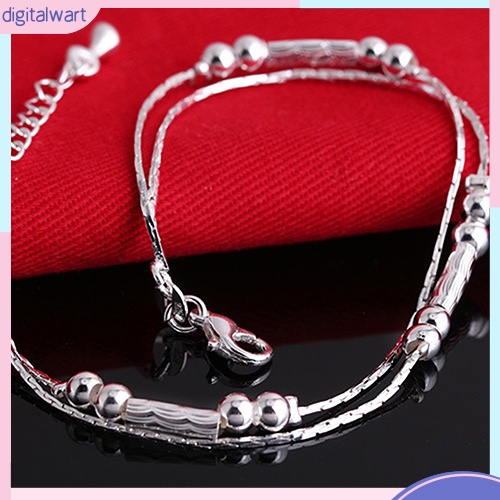 Vòng Đeo Tay Mạ Bạc Kiểu Dáng Đơn Giản Thanh Lịch Dành Cho Nữ