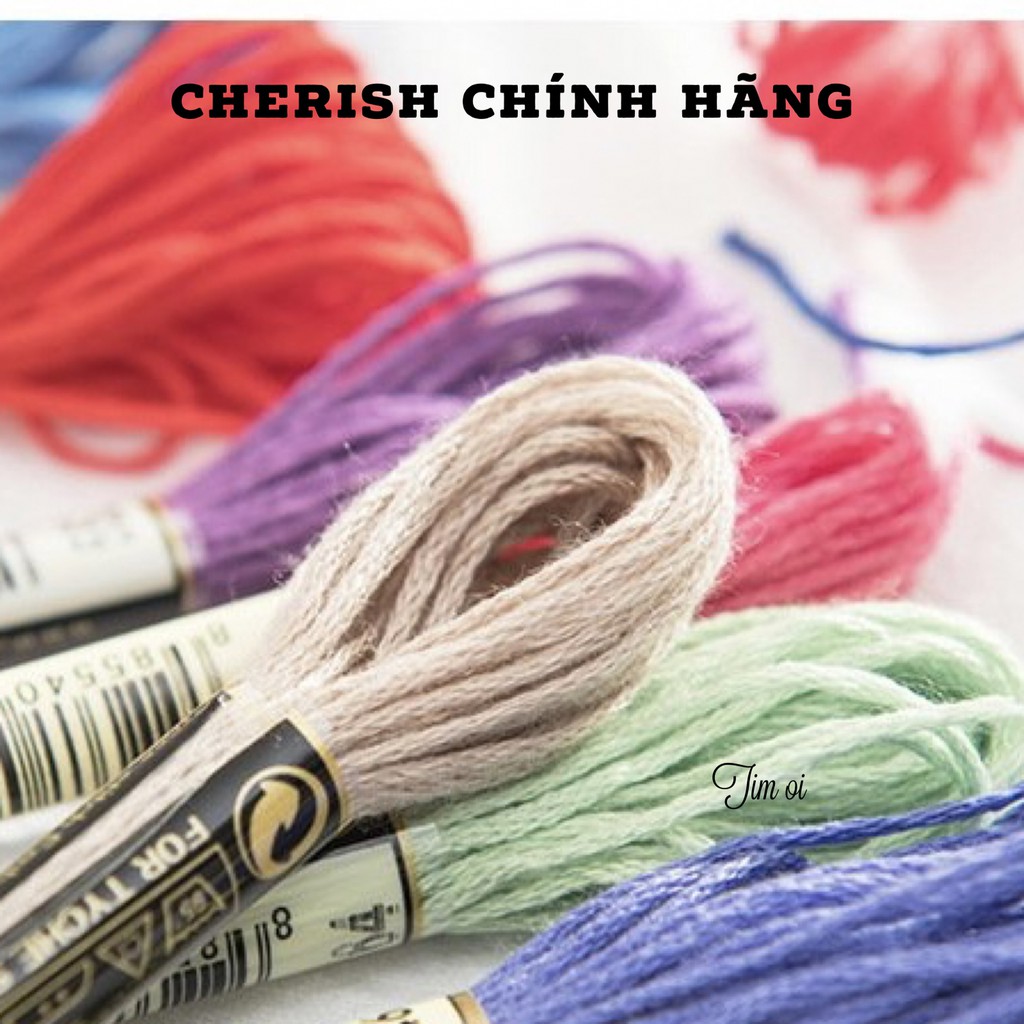 [Sẵn] 1 tép Chỉ thêu Cotton Airo Cherish Chính hang (giao ngẫu nghiên)