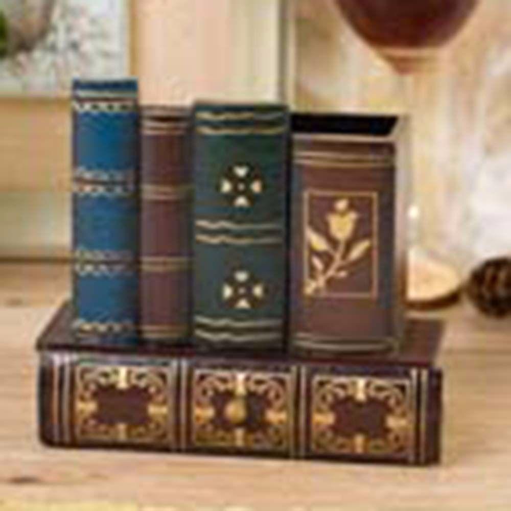 Hộp Đựng Bút Để Bàn Bằng Gỗ Phong Cách Vintage Ốp