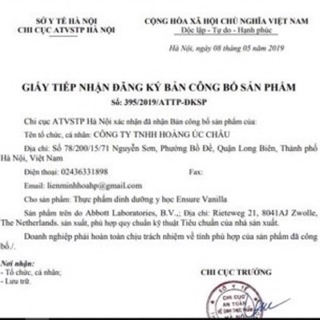 Sữa Ensure Úc Mẫu mới (Date 2/2024)