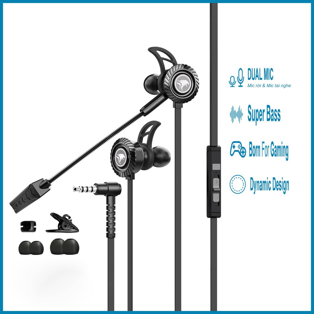 HÀNG CAO CẤP -  Tai Nghe Gaming Có Mic Rời Plextone xMOWI RX1 - Nâng Cấp Dây Dẹt Chống Rối - Super Bass - Dual Mic  - Hà