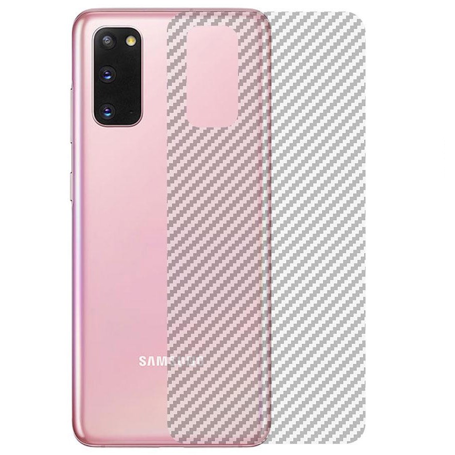 Miếng dán decal carbon mặt sau Samsung S20 FE chống trầy mặt lưng, chống bám vân tay