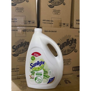 Nước Rửa chén Sunlight can 3.6kg thiên nhiên muối khoáng mẫu mới giá mới