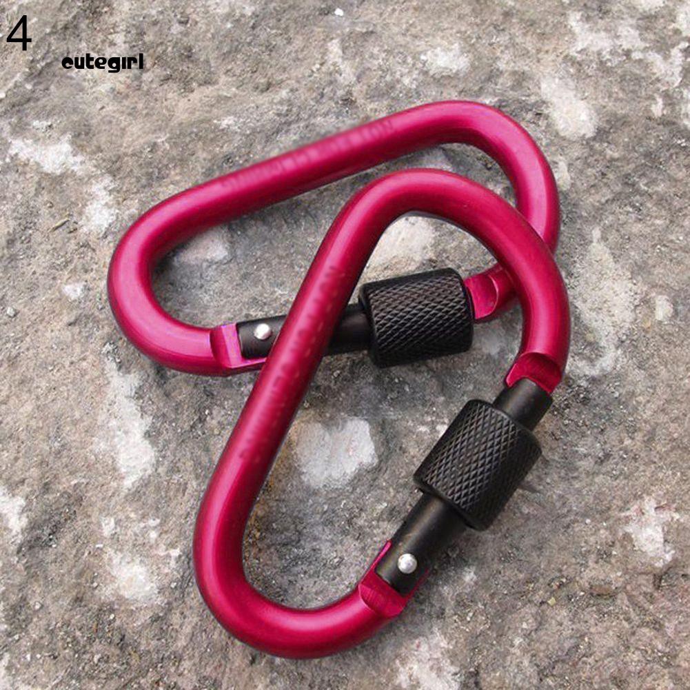 Móc khóa Carabiner chữ D bằng hợp kim nhôm tiện dụng