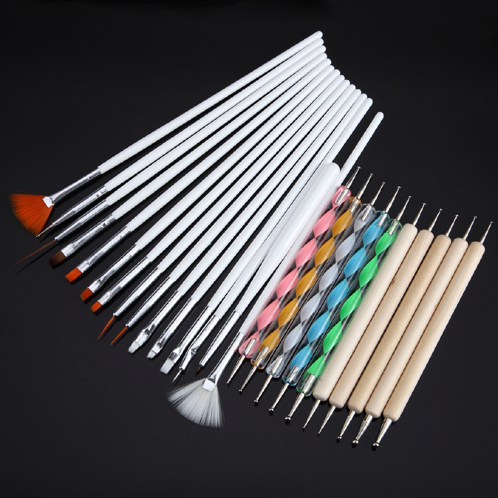 25 Cọ Vẽ Trang Trí Móng Tay 3D Chuyên Dụng