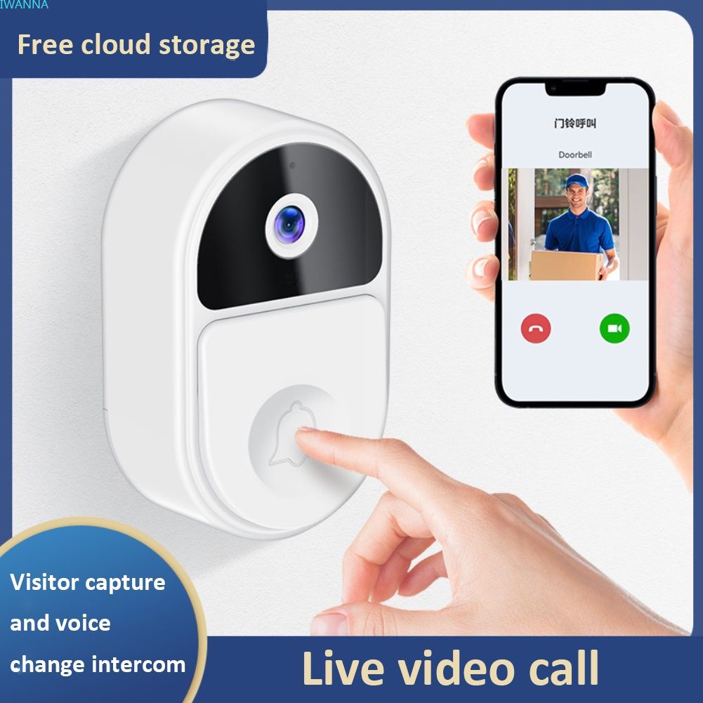 【Ready stock】 WIFI Thông Minh Video Chuông Cửa Nhà Thông Minh Không Dây Điện Thoại Cửa Chuông Camera An Ninh Video Intercom HD IR Tầm Nhìn Ban Đêm cho Căn Hộ