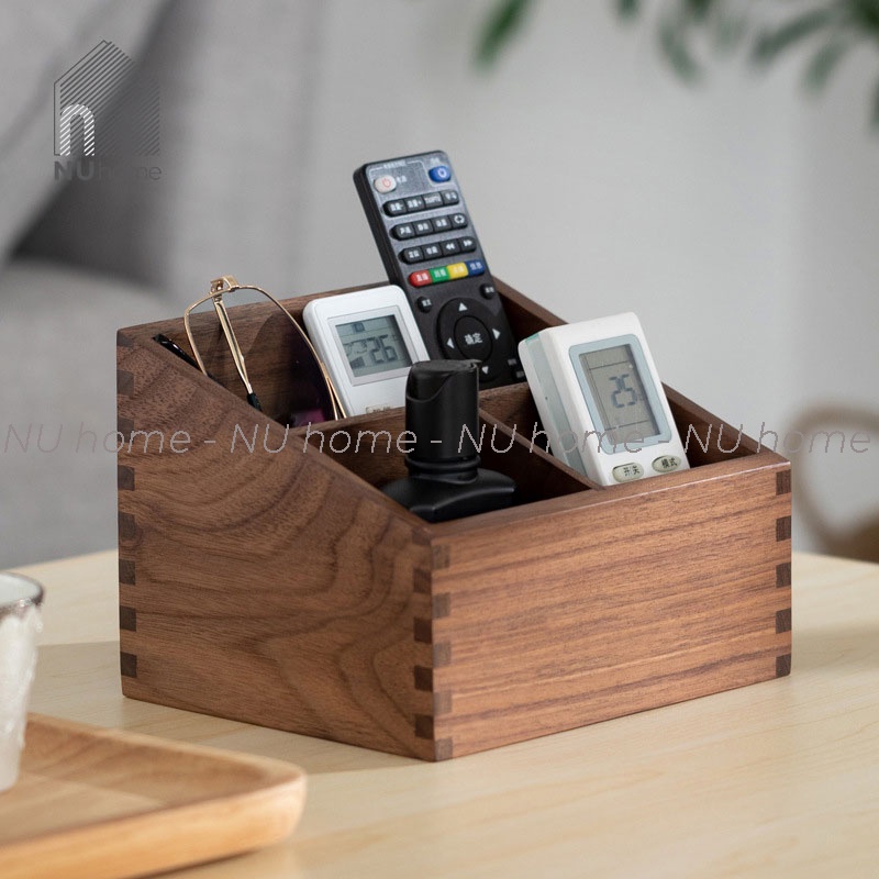 nuhome.vn | Hộp đựng remote - Remi, hộp đựng bút vật dụng đa năng được thiết kế đơn giản bằng chất liệu gỗ cao cấp