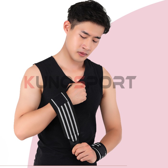 Đôi Băng Quấn Cổ Tay Bảo Vệ Cổ Tay Tập GYM KUNO SPORT ( SỐ LƯỢNG 1 ĐÔI)  - KN16