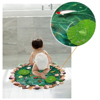 Decal dán tường 3D ao sen - DCS001