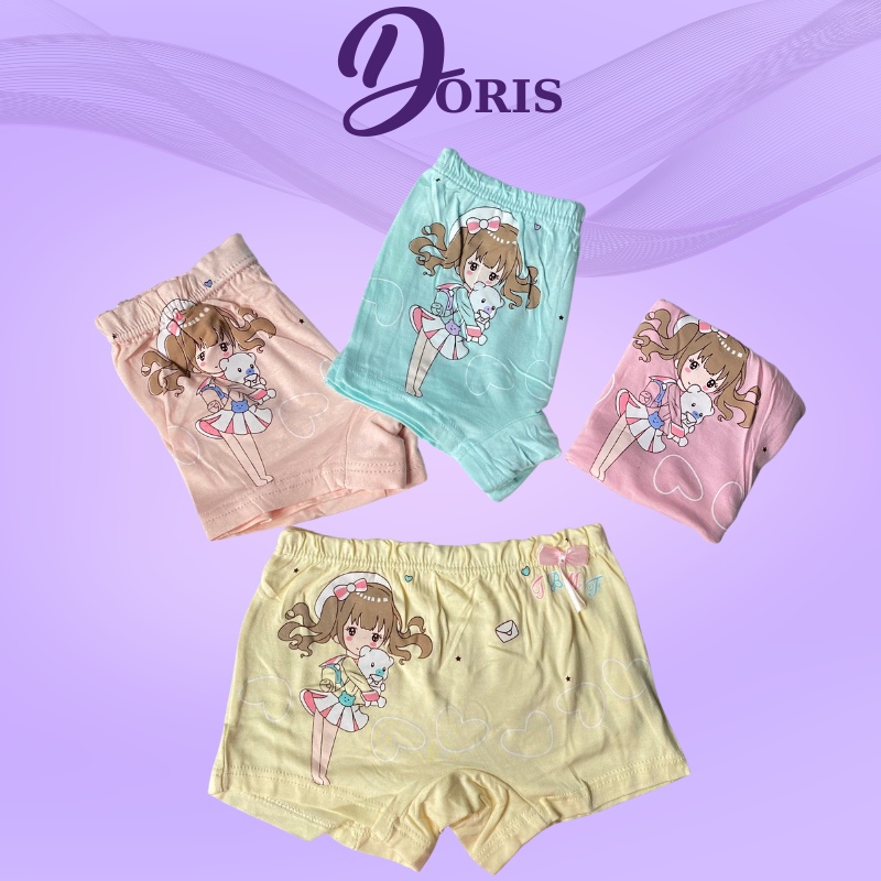 Quần Đùi Trẻ Em Cotton Co Dãn Thoải Mái Họa Tiết Siêu Xinh DORIS Ngẫu Nhiên
