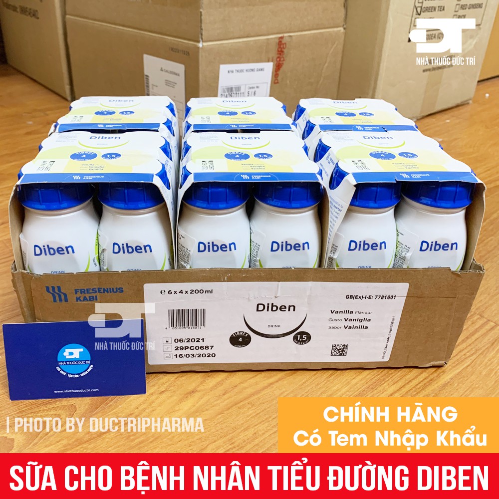 Thùng 24 Chai Sữa Diben Cho Người Đái Tháo Đường