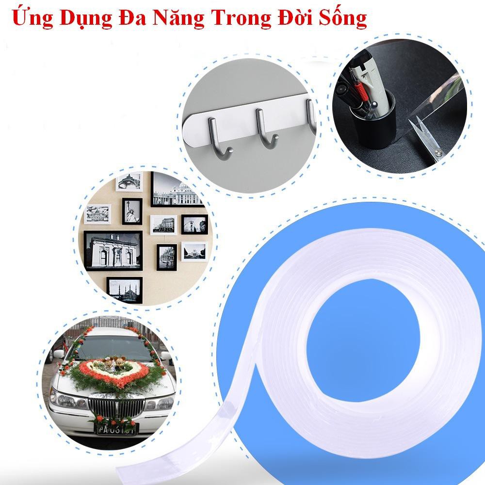 Băng Keo 2 Mặt Siêu Dính Đa Năng Dán Mọi Thứ Dài 3m x 22m