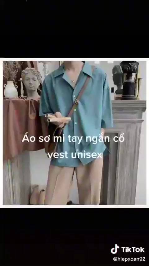 Áo sơ mi nam tay ngắn ,sơ mi cổ vest unisex  chất vải lụa mịn chống nhăn thương hiệu menswear. | BigBuy360 - bigbuy360.vn