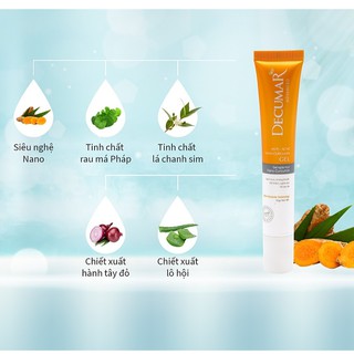 Gel ngừa mụn Decumar Advanced - Sạch mụn, mờ thâm, ngừa sẹo, tái tạo da - Tuýp 20 g - MẪU MỚI - Pharmacy TH Store