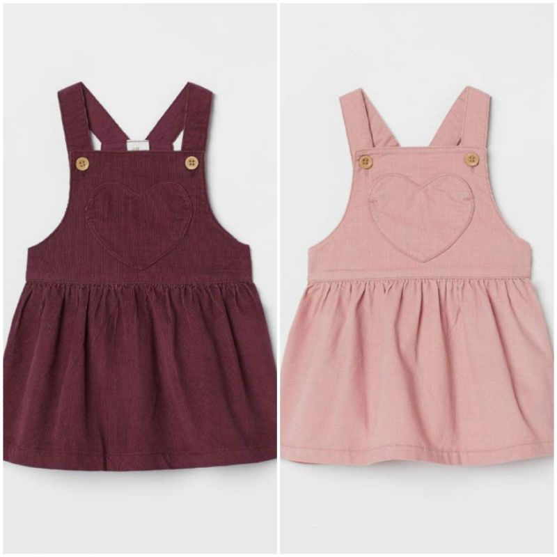 Váy yếm nhung mịn cho bé gái săn sale