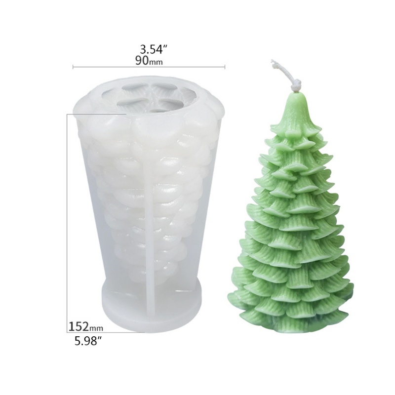 Khuôn silicone làm nến tạo hình cây thông noel DIY