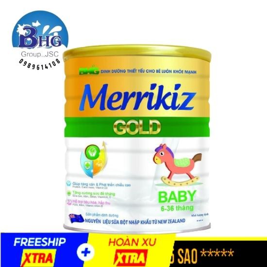 Sữa bột Merrikiz Gold Baby 900g