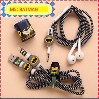 BỘ DECAL DÁN, DÂY QUẤN, NÚT BẢO VỆ 5 IN 1 HÌNH THÚ ( KHÔNG KÈM CỐC SẠC, DÂY SẠC VÀ TAI NGHE )