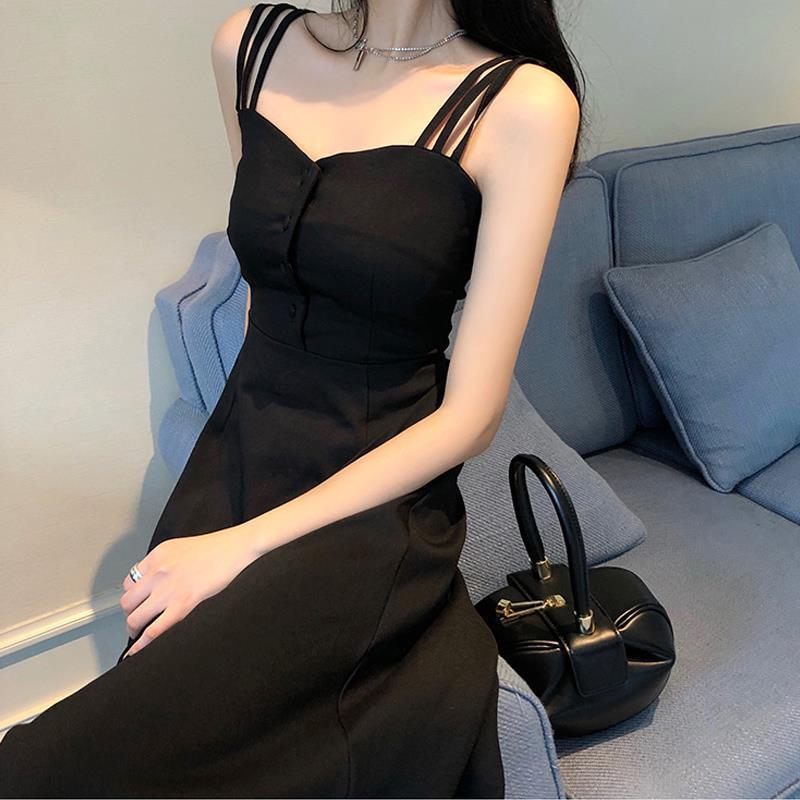 đầm dài Hai Dây Dáng Dài Thời Trang Quyến Rũ