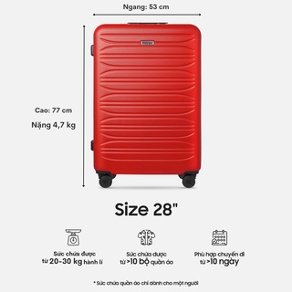 Bộ 2 vali ROVER Emi - Size 20" & Size 28"