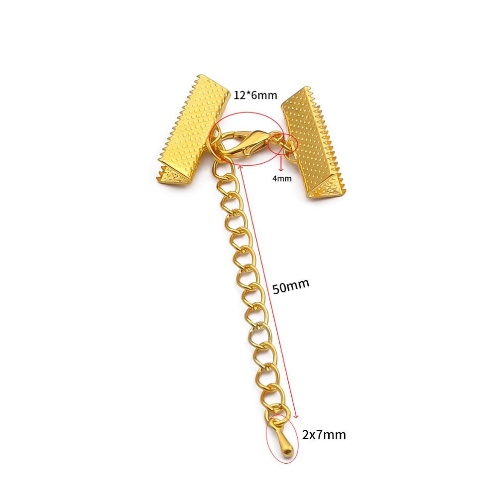 Kẹp càng cua có dây xích Beadia dùng để nối dây da và dây ruy băng dùng để tự làm đồ trang trí