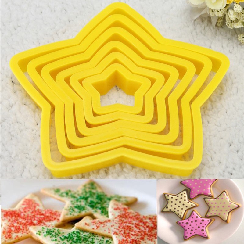 Bộ 6 Khuôn Cắt Bánh Quy Giáng Sinh / Ngôi Sao Dễ Thương