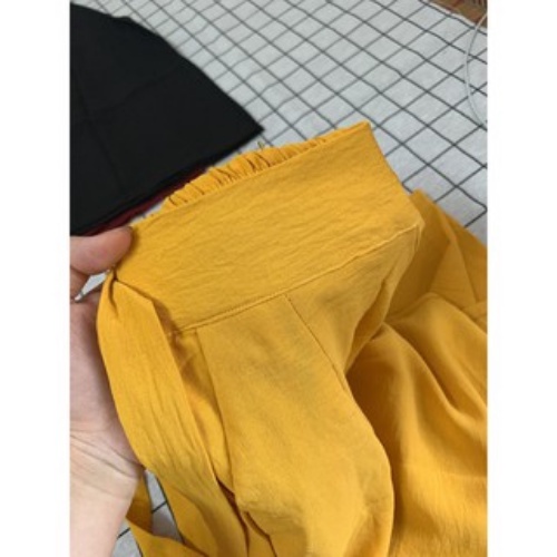 Quần ống rộng giả váy nữ cạp cao short ngố nữ LOẠI ĐẸP có chun sau chất đũi mềm mát PONY68