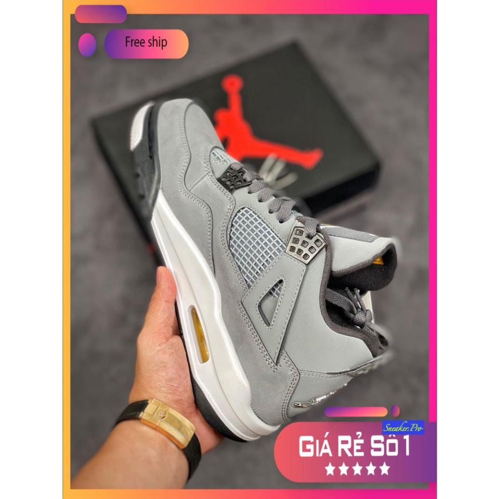 Giày thể thao Air Jordan 4 Retro Cool Grey  hot hit siêu cấp dành cho nam và nữ