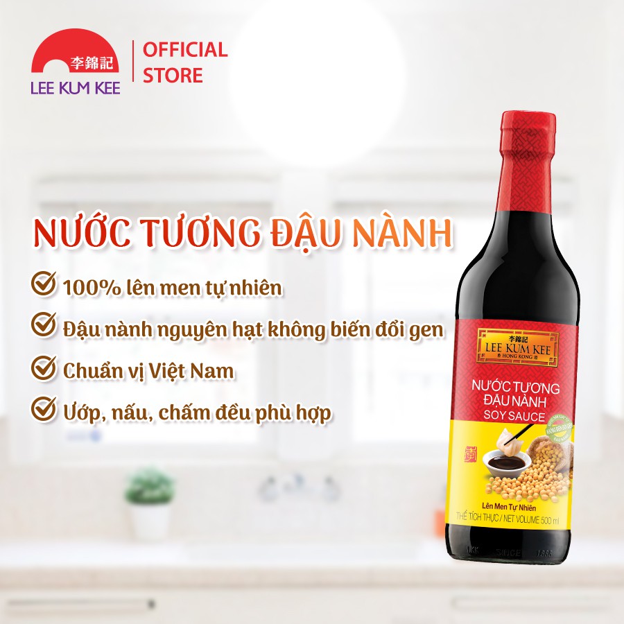 Nước tương Lee Kum Kee Soy Sauce 500ml vị Việt Nam (Combo 2 chai)