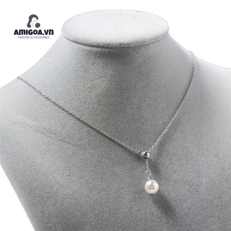 Vòng cổ Đính Ngọc Trai Có Thể Điều Chỉnh Phong Cách Cổ Điển Thời Trang