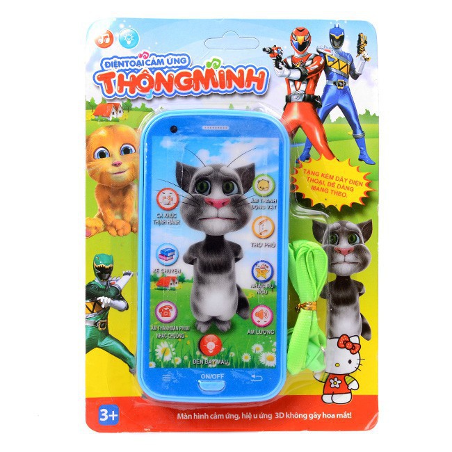 [ĐỒ CHƠI] ĐIỆN THOẠI MÈO Tom THÔNG MINH CẢM ỨNG 3D MINI