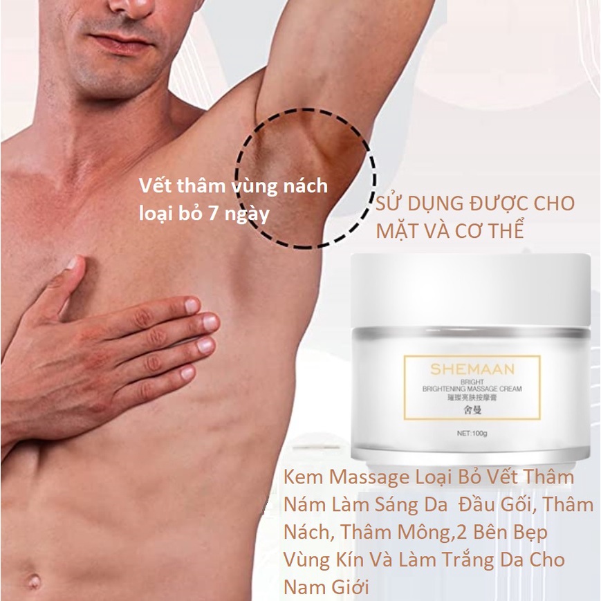 (hủ to 100g)Kem AOSI Thải độc tố Xử Lí Thâm Đầu Gối, Thâm Nách, Thâm Mông dành cho face và body cho nam giới