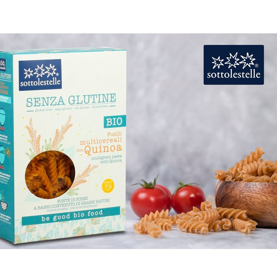 Nui Xoắn Diêm Mạch Hữu Cơ 340g Sottolestelle Organic Fusilli Quinoa Gluten Free