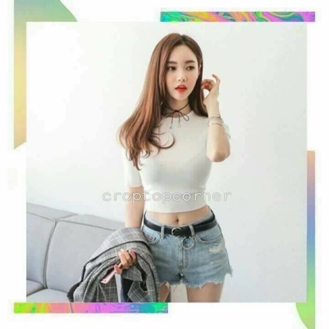 Áo thun croptop tay lửng