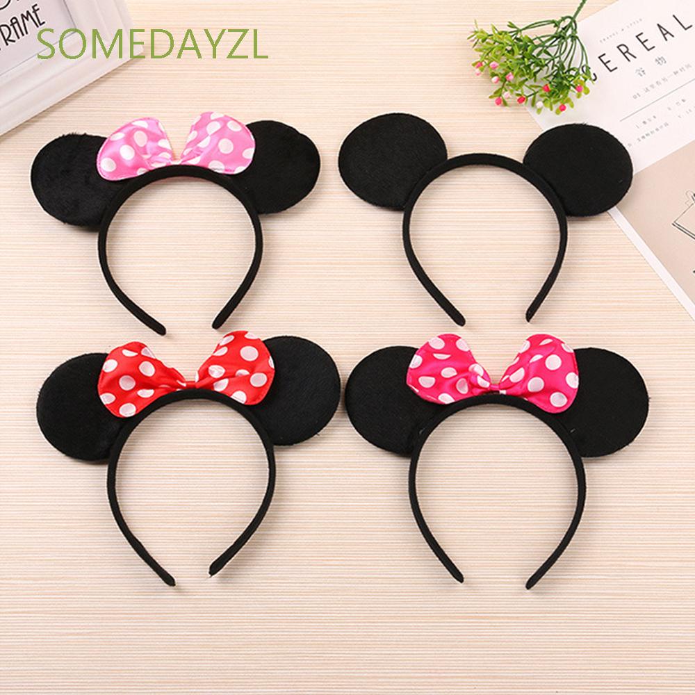 Cài Tóc Hình Nơ Chuột Mickey Minnie Nhiều Màu Thời Trang Cho Bé Gái
