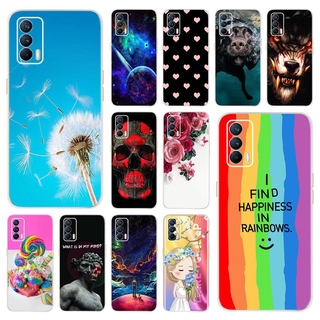 Ốp điện thoại silicon dẻo in hình vẽ hoa bồ công anh cầu vồng cho OPPO Realme V15 5G Realme V15 5G 6.4 inch