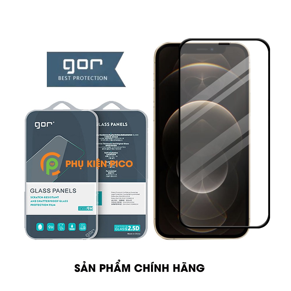 Cường lực Iphone 12 Mini chính hãng Gor fulll màn hình chống bám vân tay cho Iphone 12 Pro