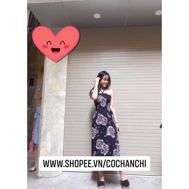 [chọn màu]Đầm maxi ống thổ cẩm dài 1m2 | BigBuy360 - bigbuy360.vn