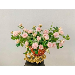 Bình hoa composite, decor, trang trí, quà tặng sinh nhật, tân gia, bình hoa giả, cao cấp mã thuyền 5