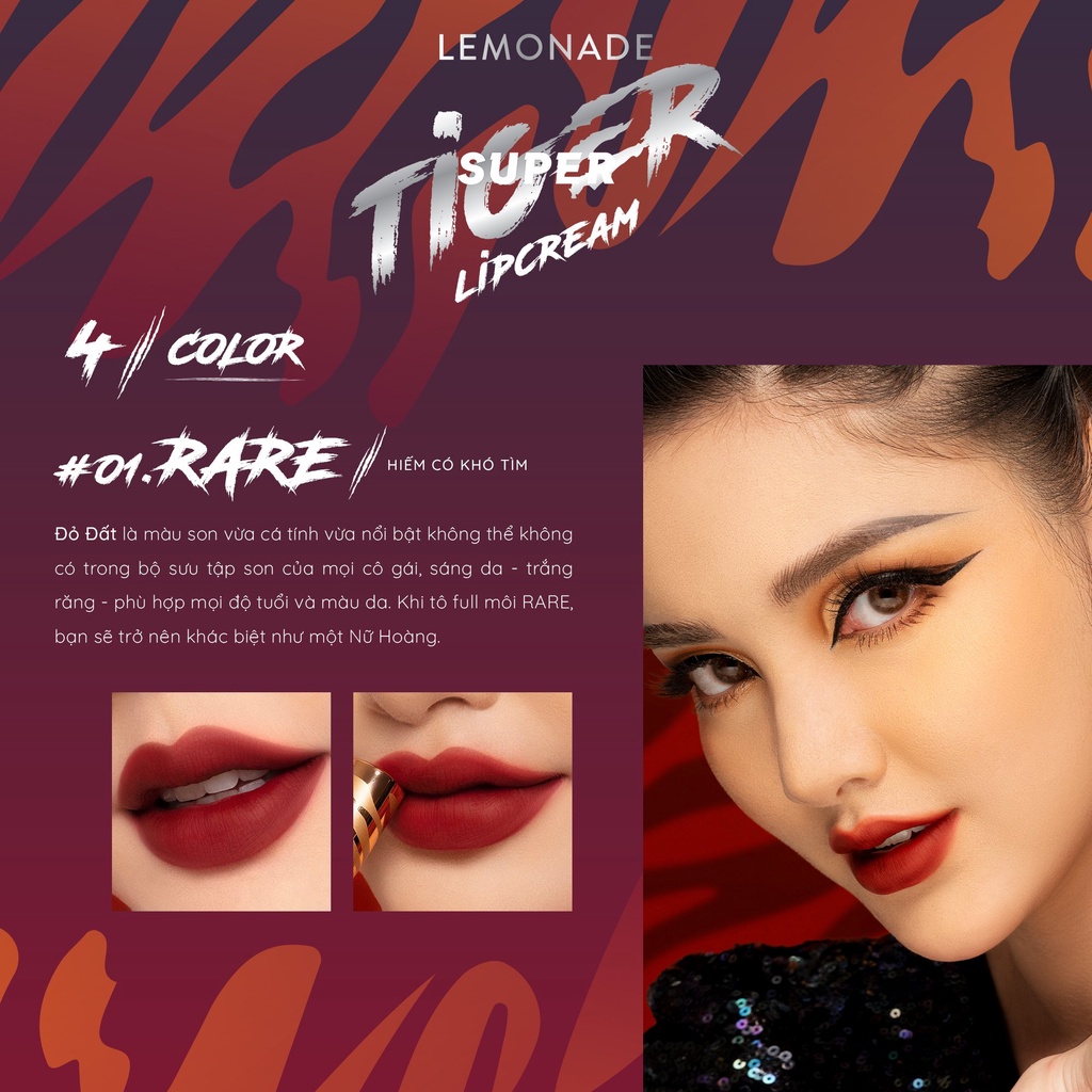 [DATE 01/2025]Son kem lì Lemonade SuperTiger Matte Lipcream 5g